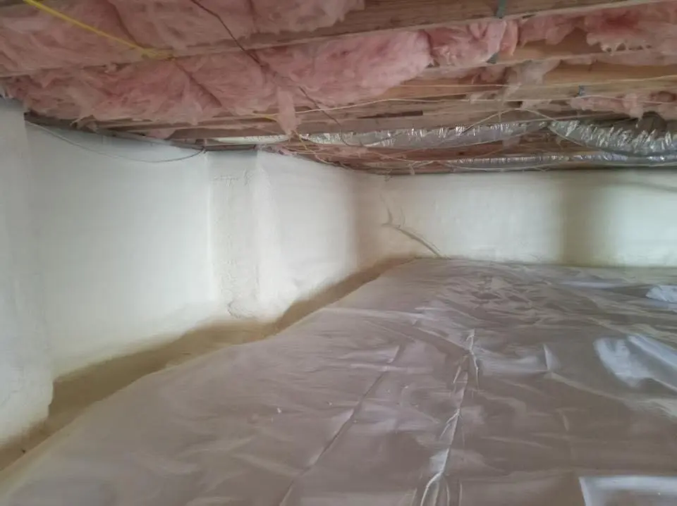 Crawl space encapsulation with closed-cell spray foam for Roof Leak Repair in Marysville